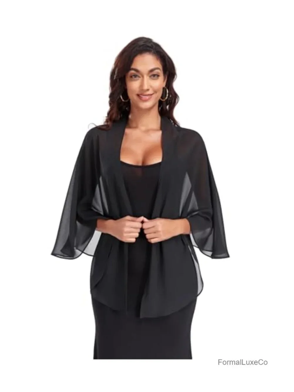 Chiffon Shawl Wrap for Women Evening Dress Capelet Cover Up